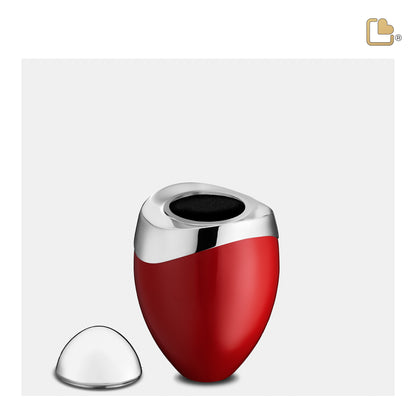 Amore™ Red & Polished Silver (Keepsake) - K363*