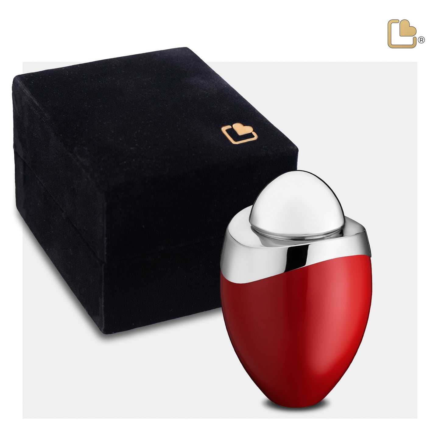 Amore™ Red & Polished Silver (Keepsake) - K363*