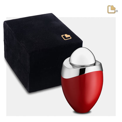 Amore™ Red & Polished Silver (Keepsake) - K363*