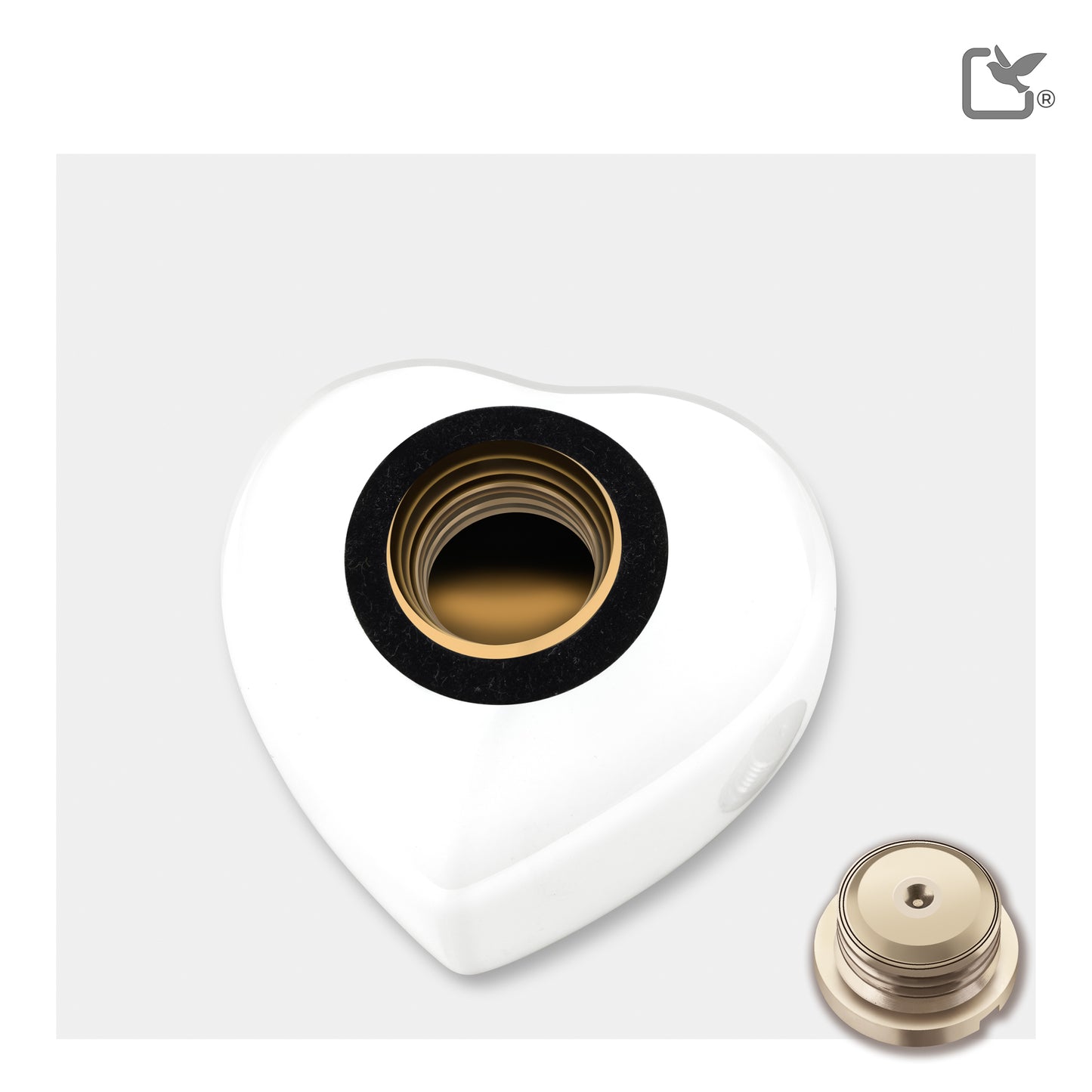 Classic Round White (Keepsake Heart) - P272K*