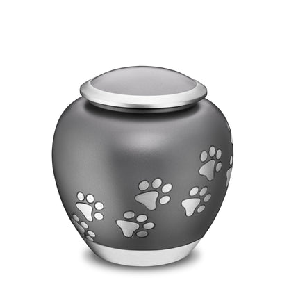 Shadow Pawprint French Grey & Brushed Pewter (Large) - P550L*