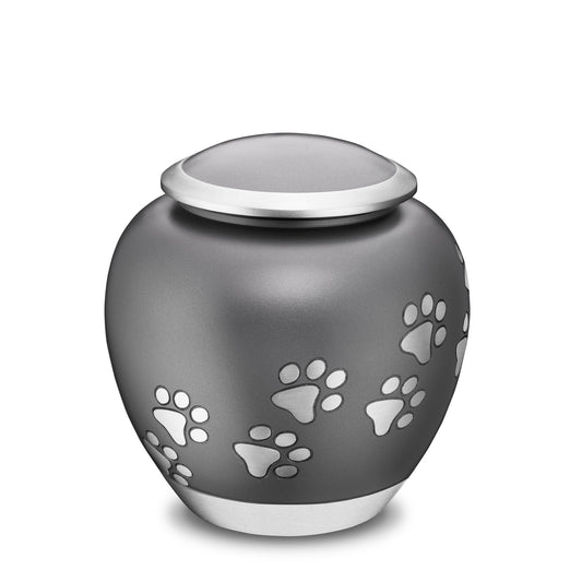 Shadow Pawprint French Grey & Brushed Pewter (Large) - P550L*