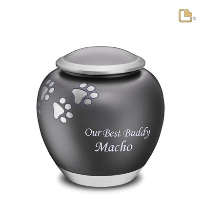 Shadow Pawprint French Grey & Brushed Pewter (Large) - P550L*