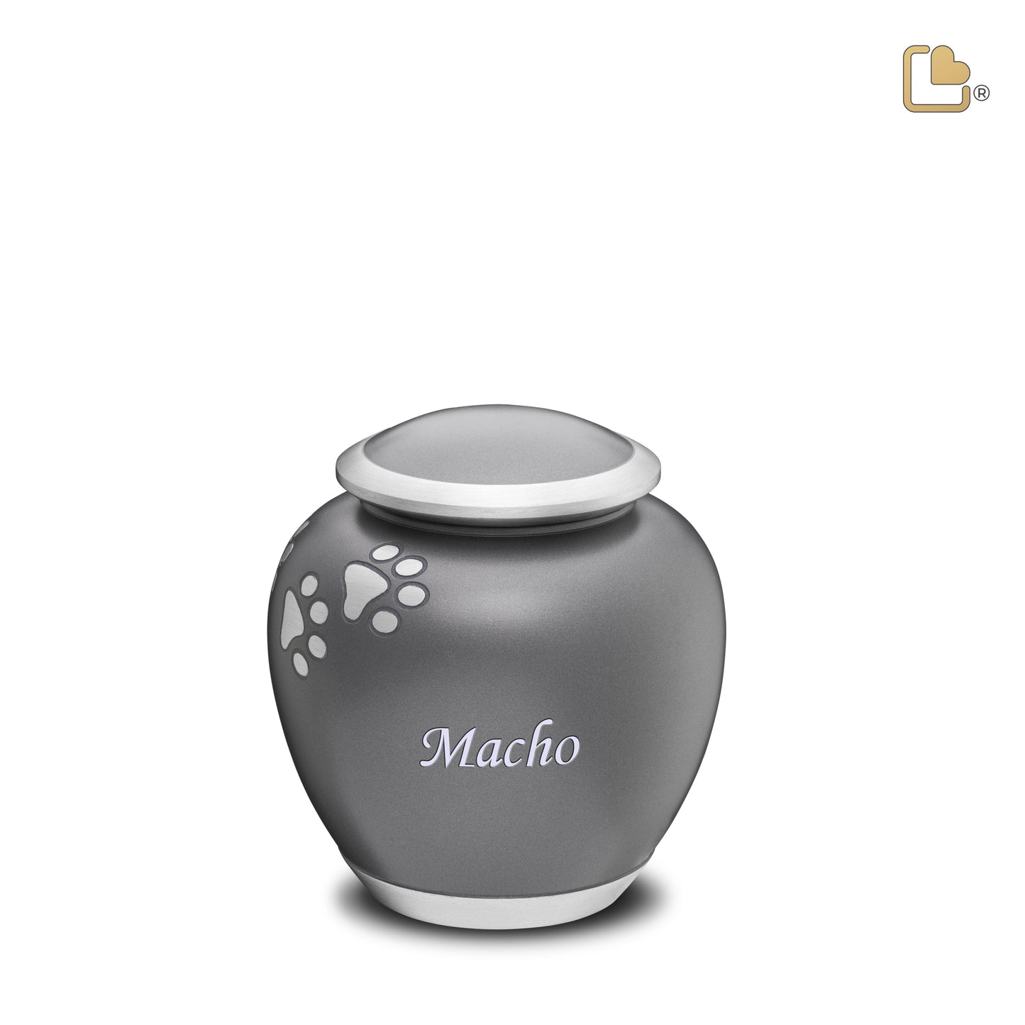 Shadow Pawprint French Grey & Brushed Pewter (Small) - P550S*