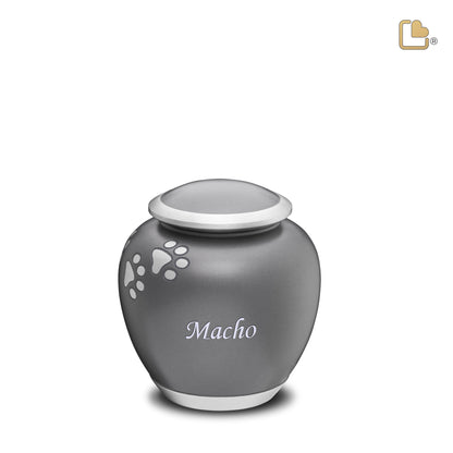 Shadow Pawprint French Grey & Brushed Pewter (Small) - P550S*