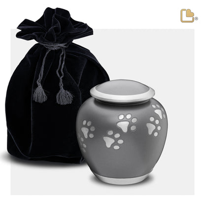 Shadow Pawprint French Grey & Brushed Pewter (Small) - P550S*