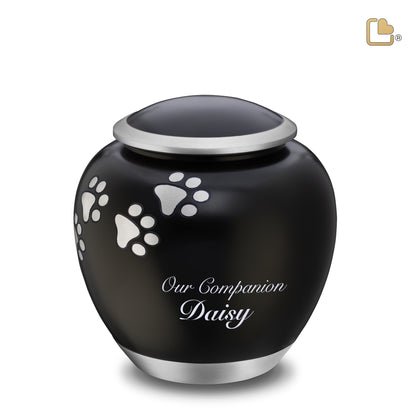 Shadow Pawprint Black & Brushed Pewter (Large) - P551L*