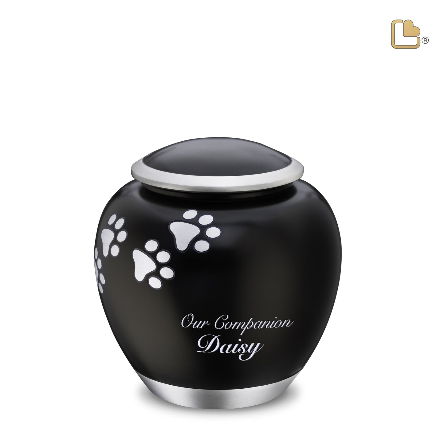 Shadow Pawprint Black & Brushed Pewter (Medium) - P551M*