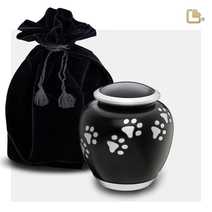 Shadow Pawprint Black & Brushed Pewter (Small) - P551S*