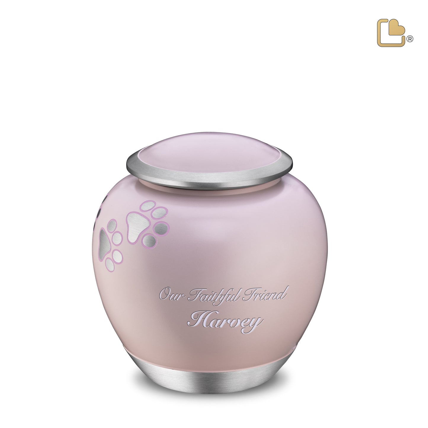 Shadow Pawprint Pink & Brushed Pewter (Medium) - P552M*