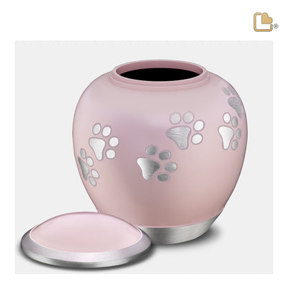 Shadow Pawprint Pink & Brushed Pewter (Small) - P552S*