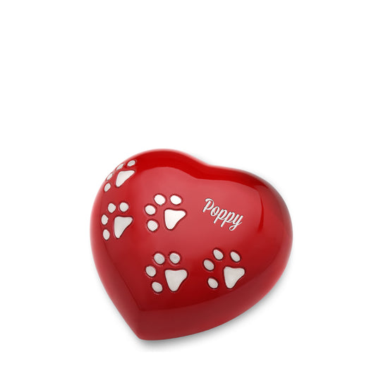 Heart w/Paws Red (Medium) - P632M