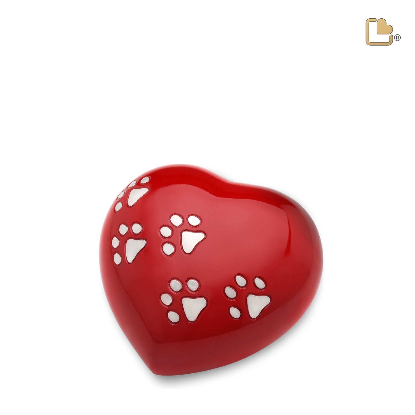 Heart w/Paws Red (Medium) - P632M