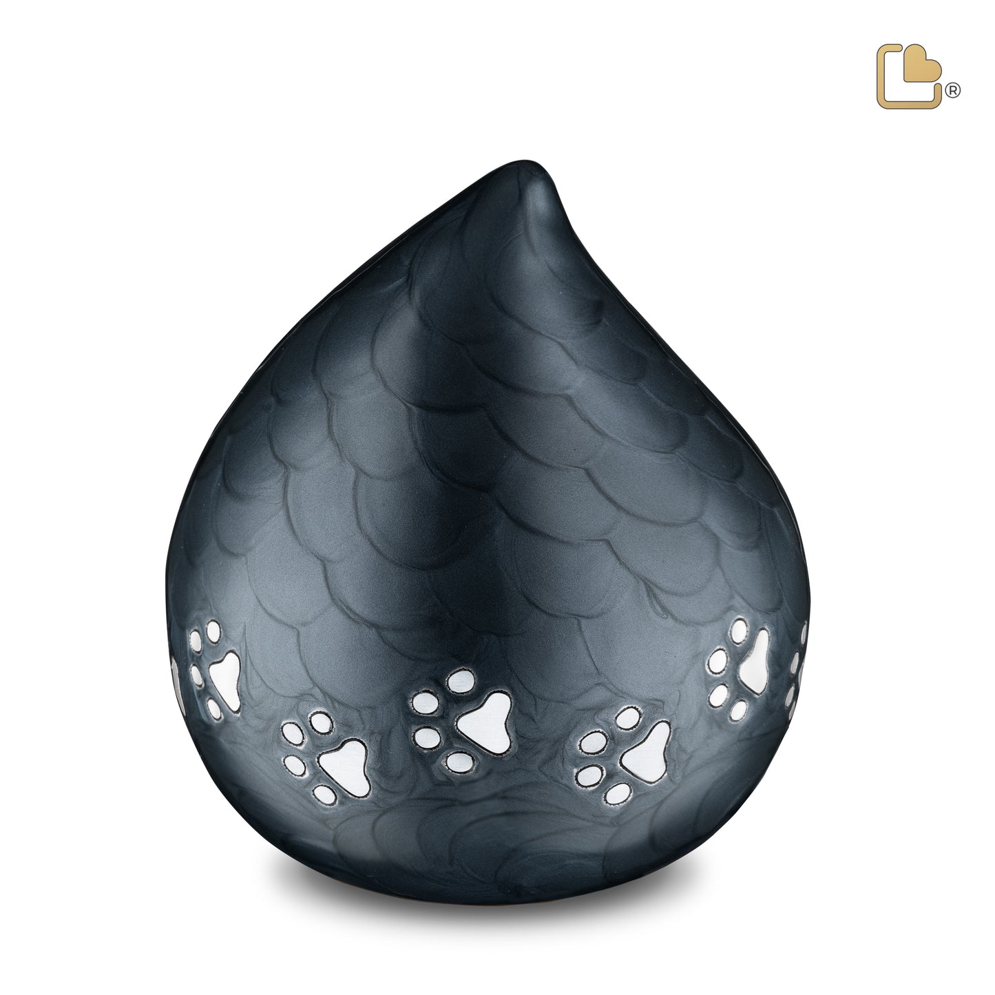 LoveDrop™ Pearl Midnight & Brushed Pewter (Large) - P633L*