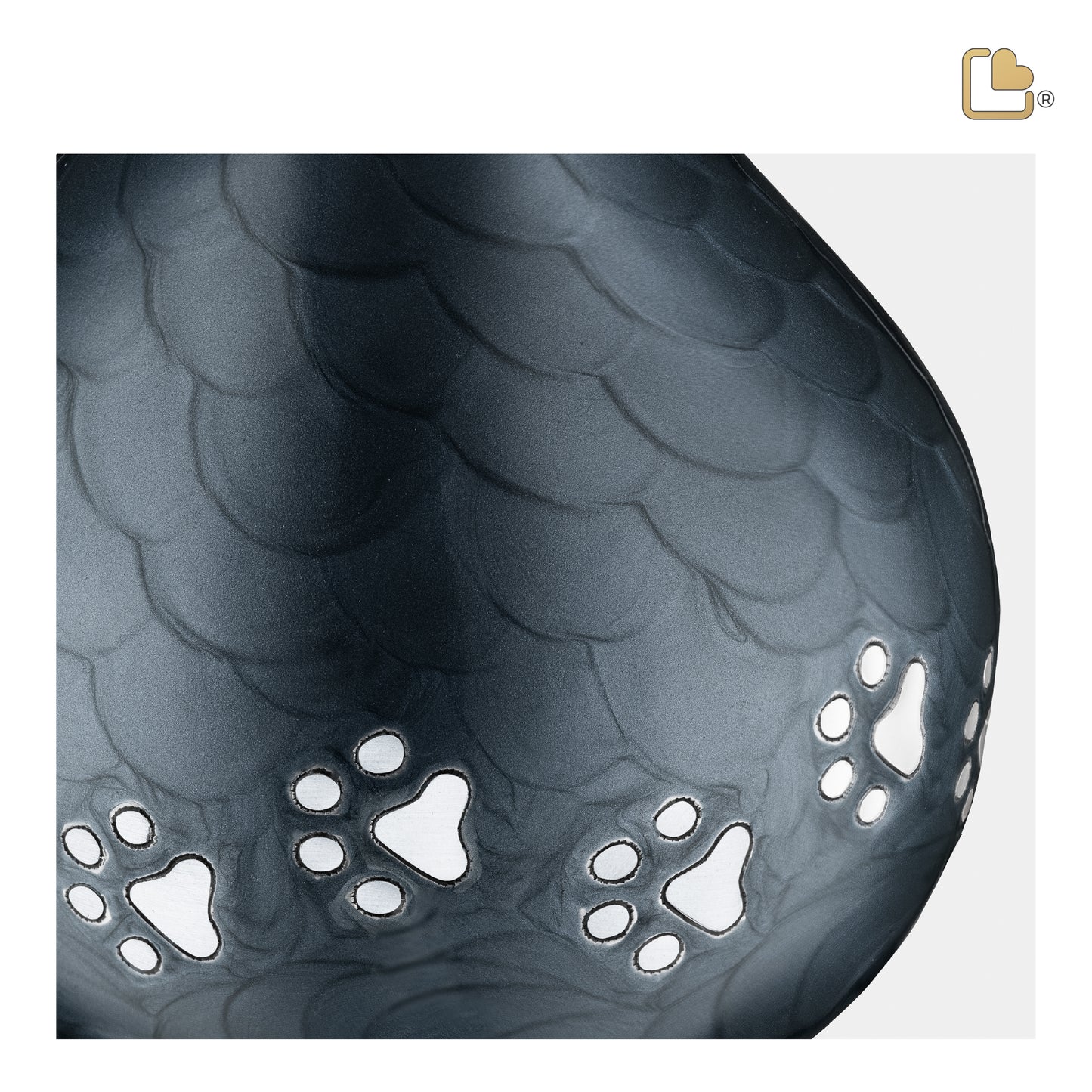 LoveDrop™ Pearl Midnight & Brushed Pewter (Large) - P633L*