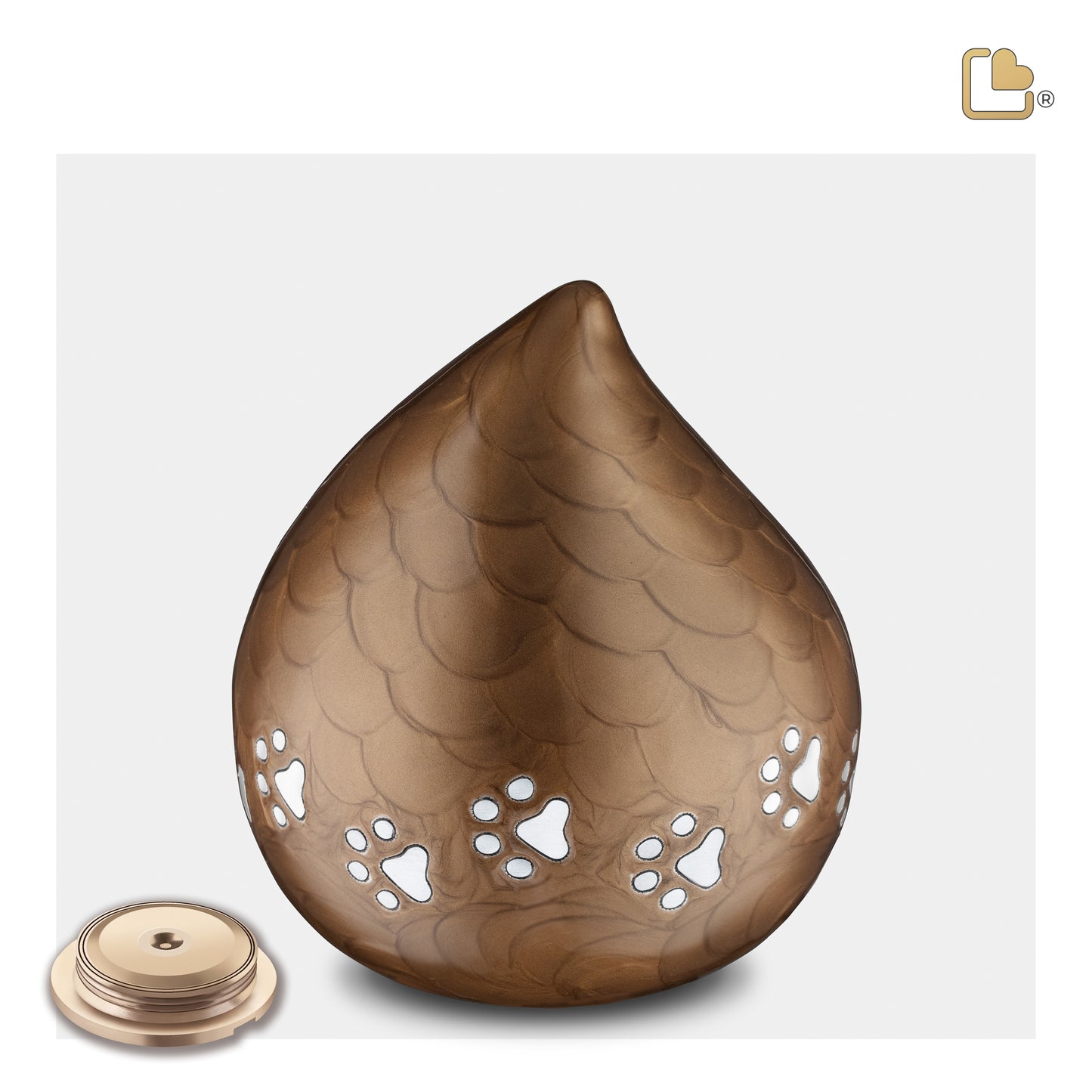 LoveDrop™ Pearl Bronze & Brushed Pewter (Large) - P634L*