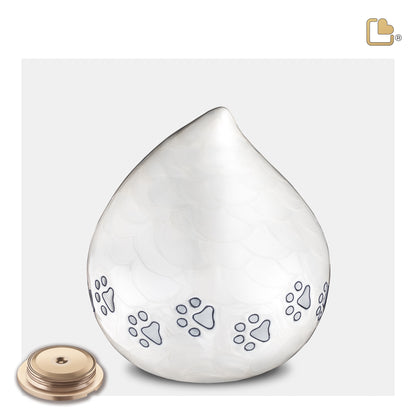 LoveDrop™ Pearl White & Brushed Pewter (Large) - P635L*