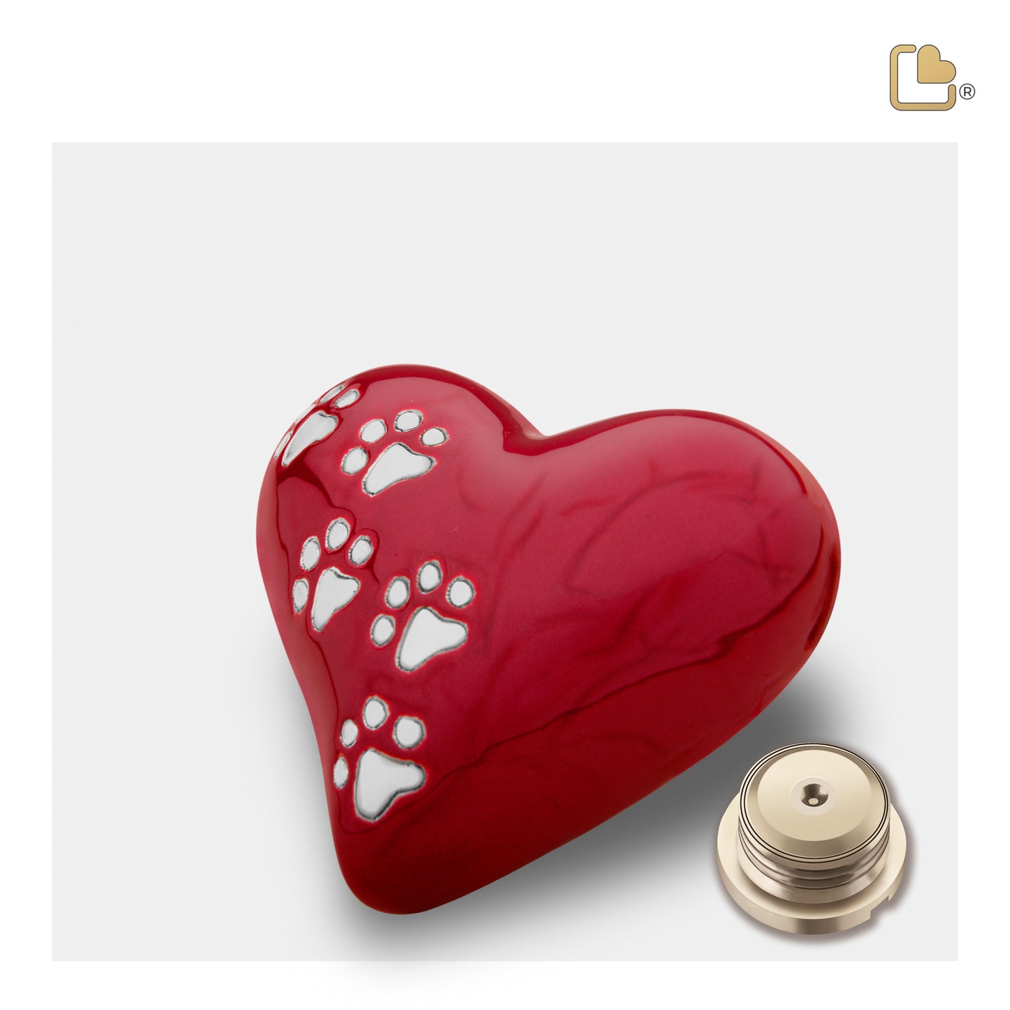 LovePaws™ Pearlescent Red (Keepsake Heart) - P637K