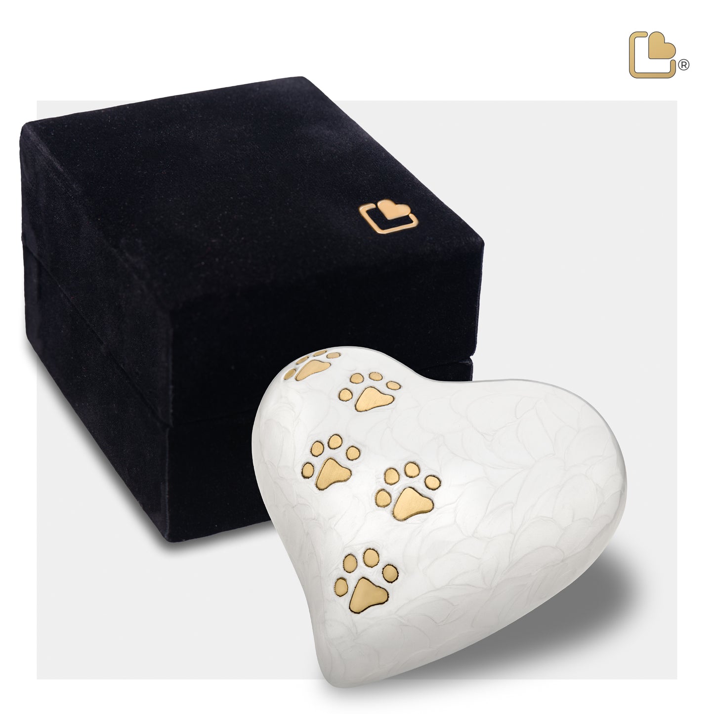 LovePaws™ Pearlescent White (Keepsake Heart) - P638K