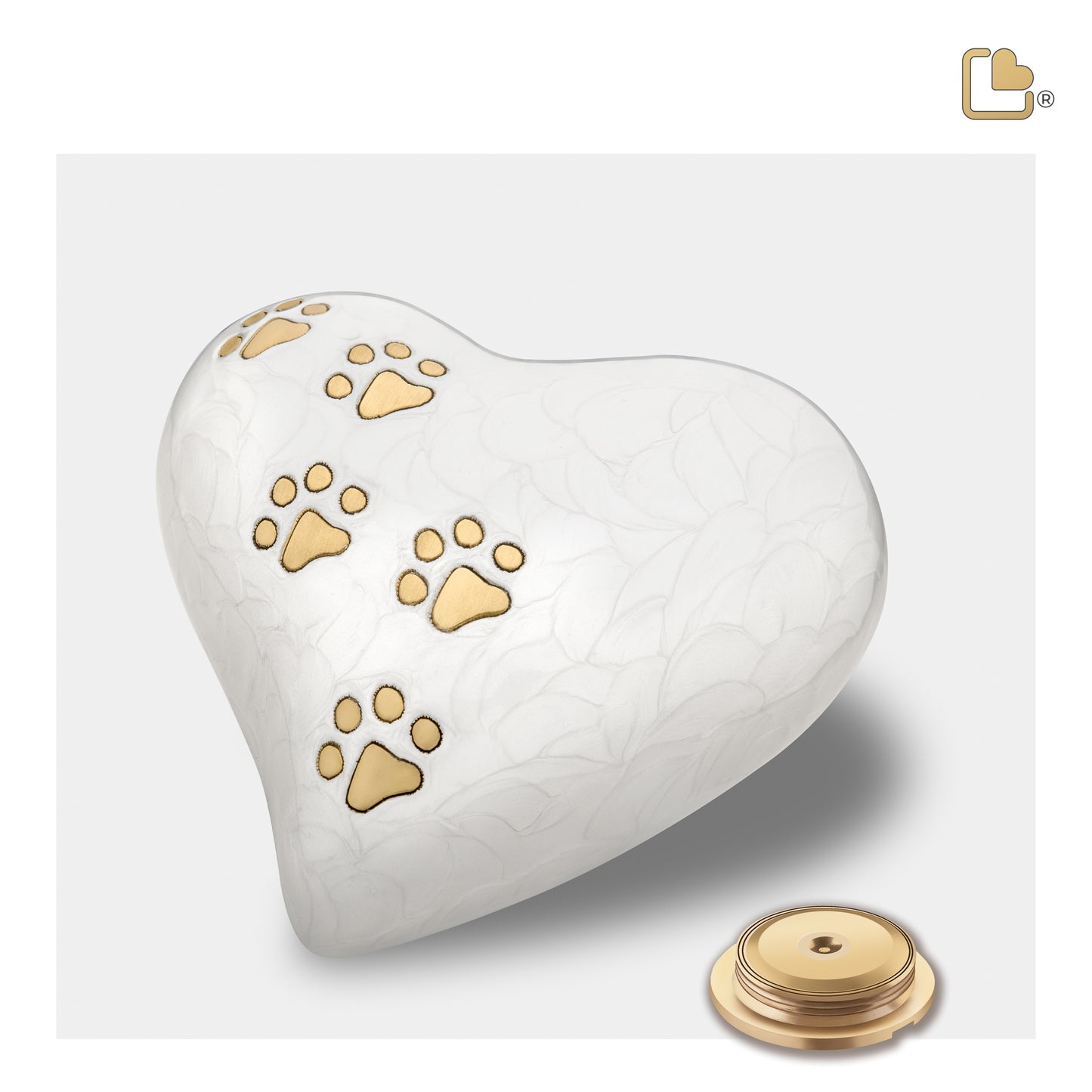 LovePaws™ Pearlescent White (Medium Heart) - P638M