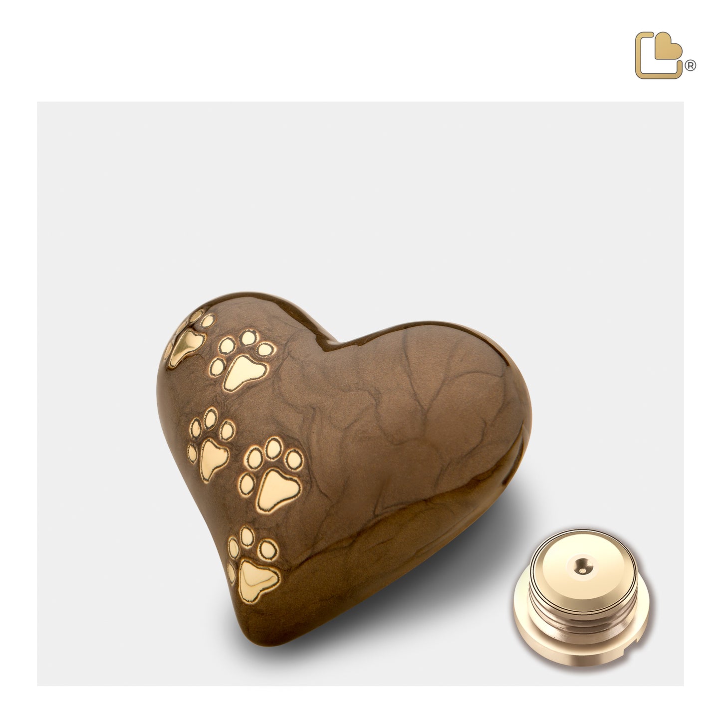 LovePaws™ Pearlescent Bronze (Keepsake Heart) - P639K