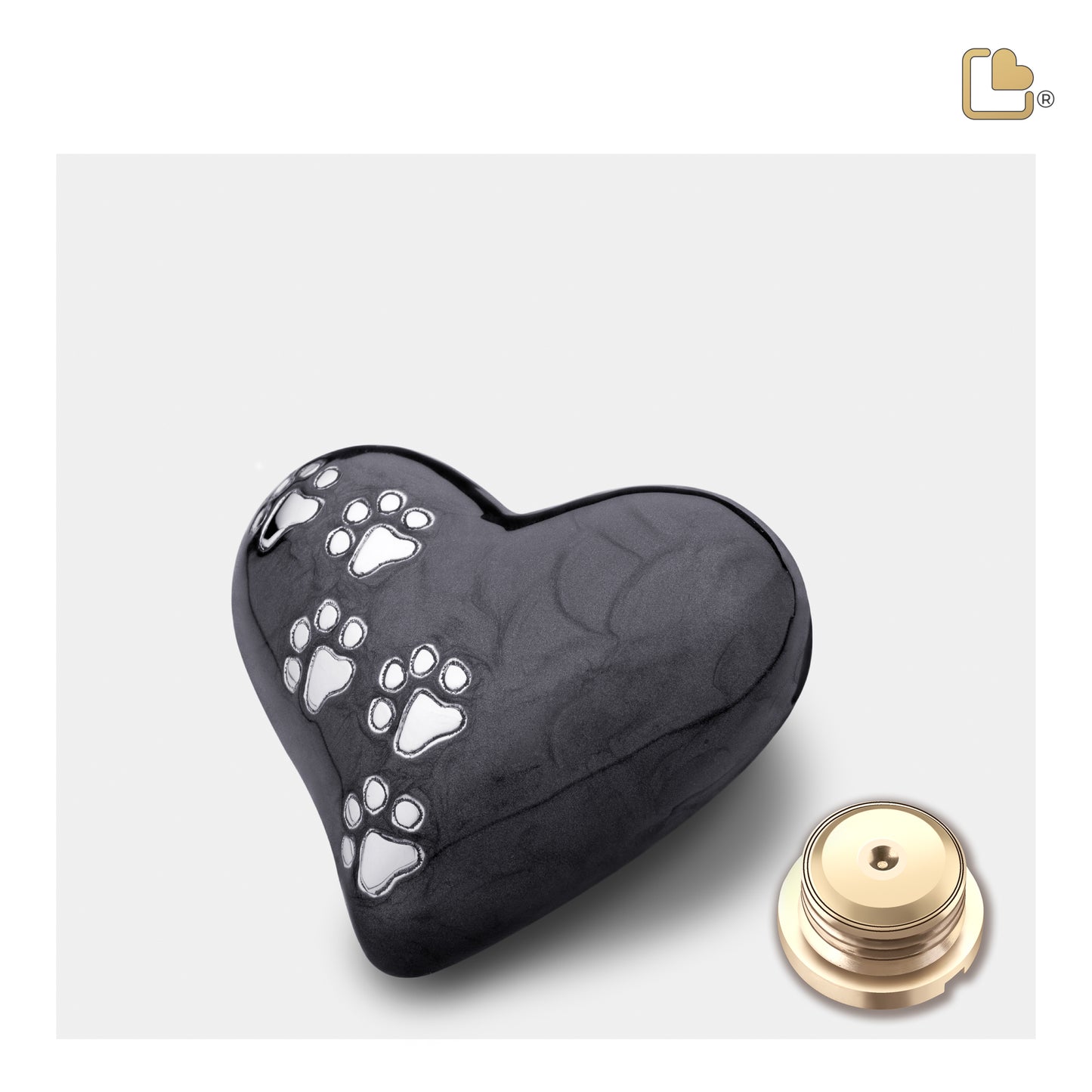 LovePaws™ Pearlescent Midnight (Keepsake Heart) - P640K