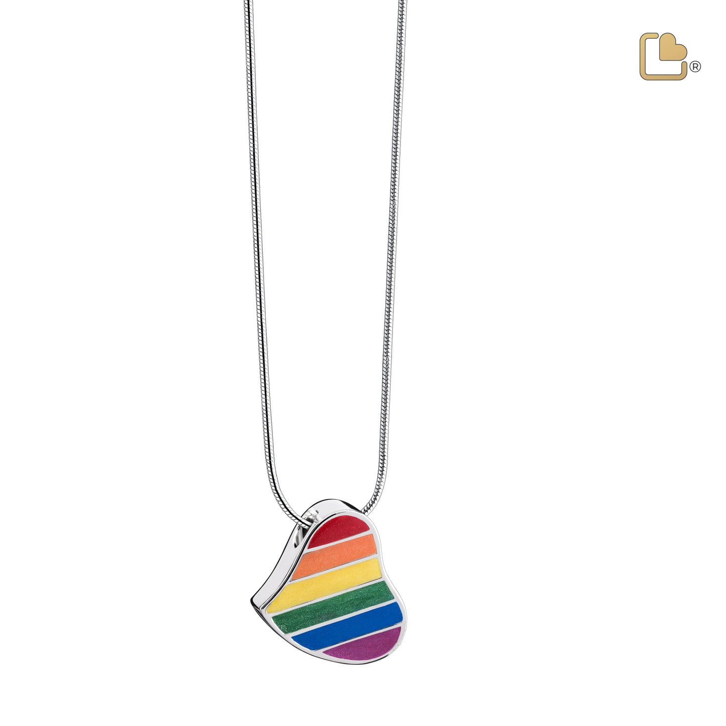 Pendant: Pride Rainbow - Enamel Rhodium Plated - PD1003*