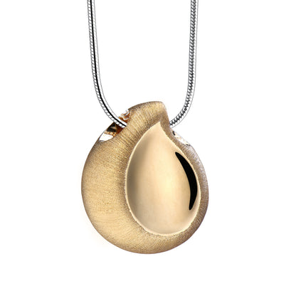 Pendant: TearDrop - Gold Vermeil Two Tone - PD1021