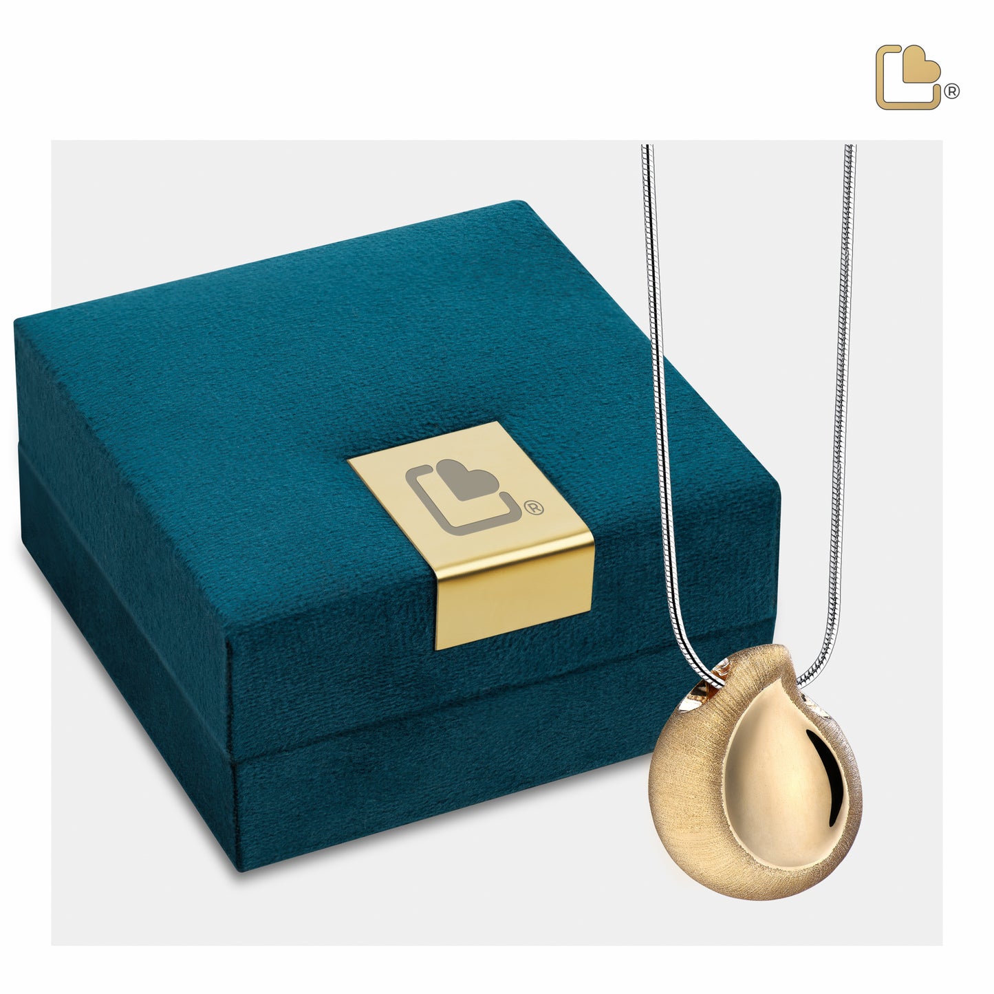 Pendant: TearDrop - Gold Vermeil Two Tone - PD1021