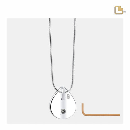 Pendant: Drop - Polished & Brushed Gold Vermeil - PD1025