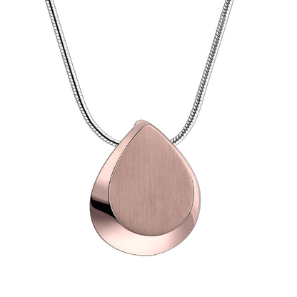 Pendant: Drop - Polished & Brushed Rose Gold Vermeil - PD1026*