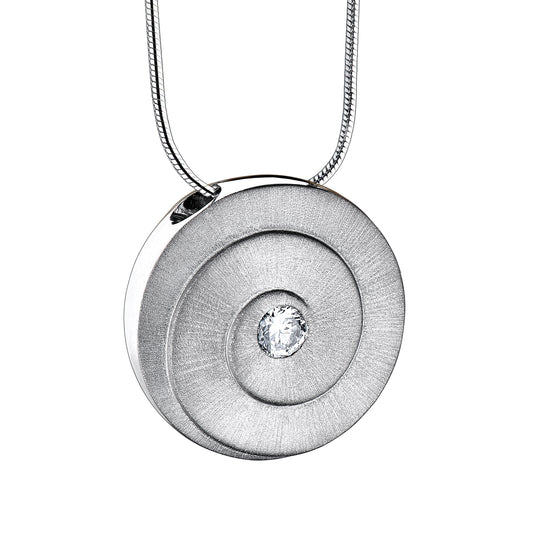 Pendant: Eternity - Rhodium Plated Two Tone w/Clear Crystal - PD1060*