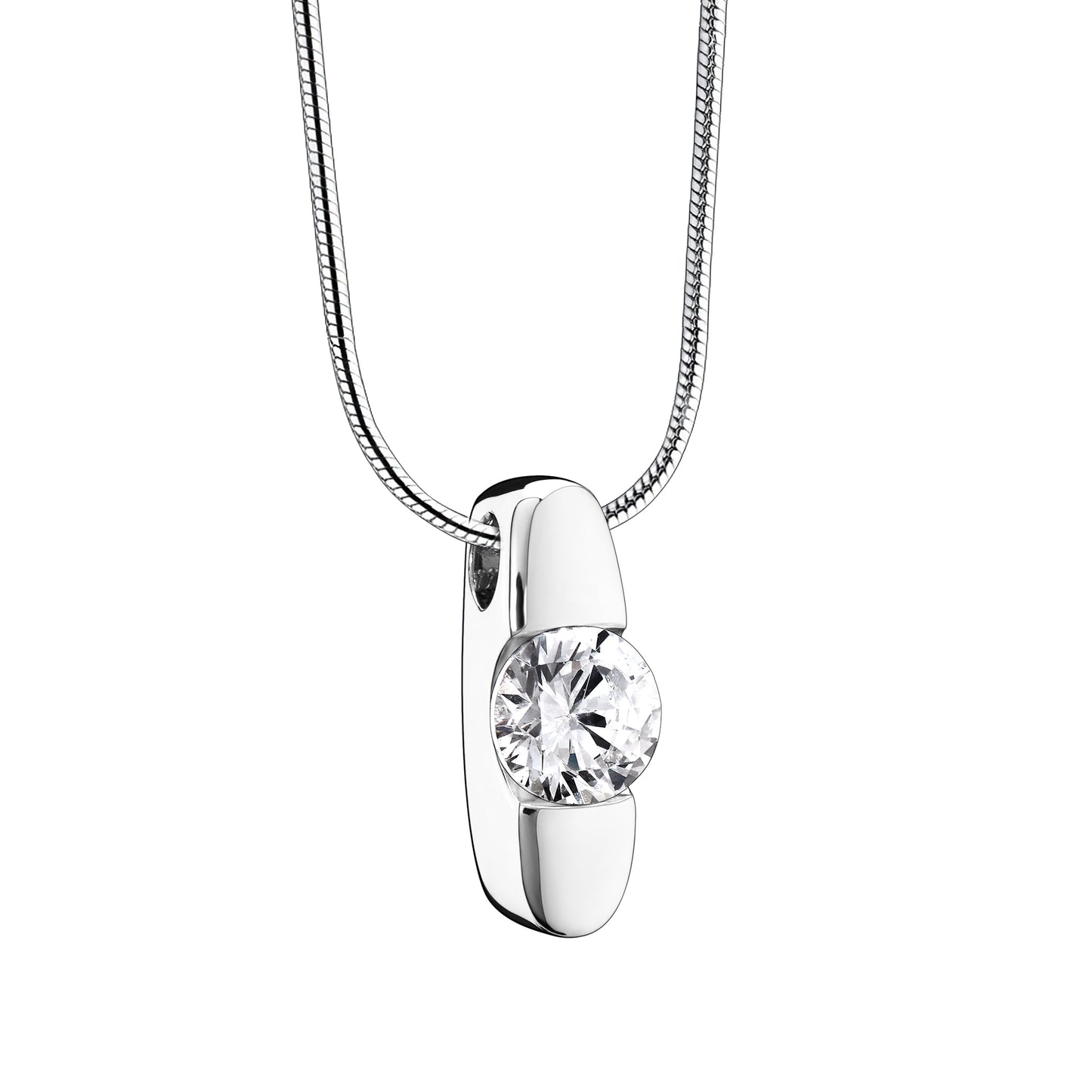 Pendant: Hope - Rhodium Plated w/Clear Crystal - PD1080