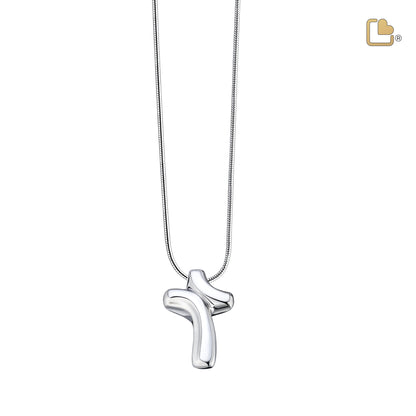 Pendant: LoveCross - Rhodium Plated - PD1132*