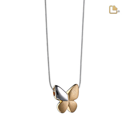 Pendant: Butterfly - Gold Vermeil Two Tone - PD1160