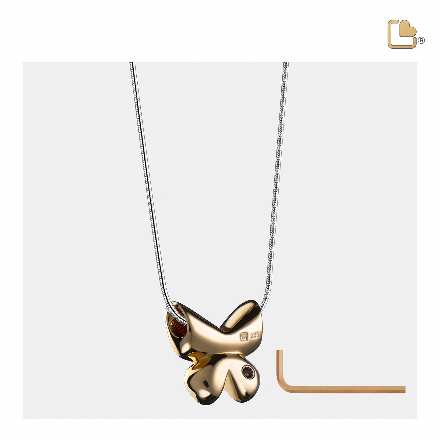 Pendant: Butterfly - Gold Vermeil Two Tone - PD1160