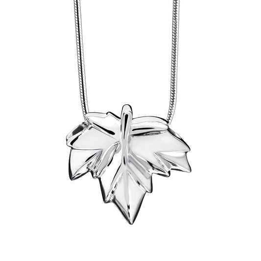 Pendant: Autumn Leaf - Rhodium Plated - PD1230