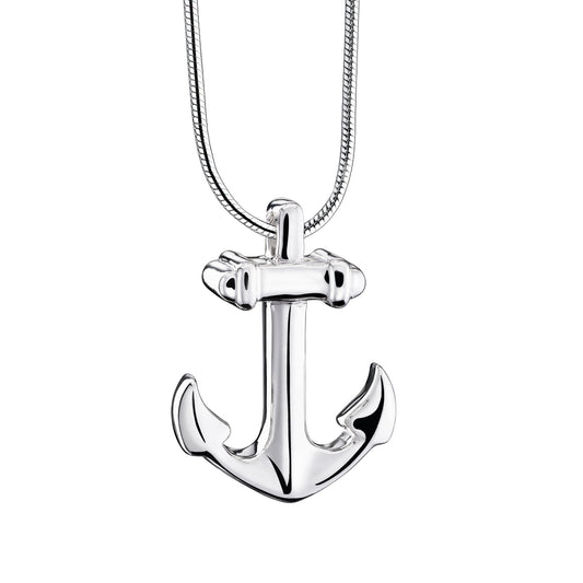 Pendant: Anchor - Rhodium Plated - PD1240