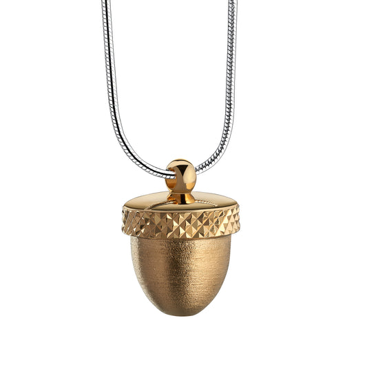 Pendant: Acorn - Gold Vermeil Two Tone - PD1341