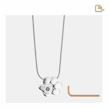 Pendant: Paw - Rhodium Plated  - PD1400