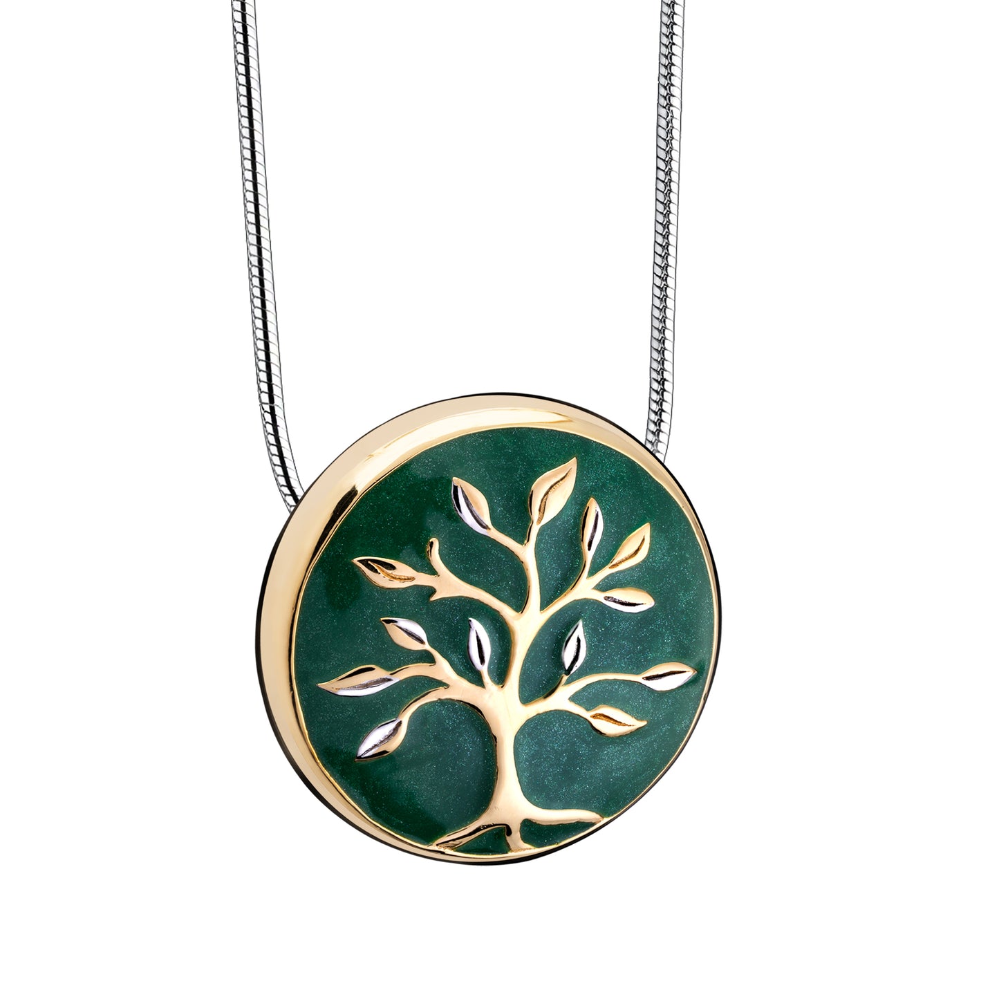 Pendant: Tree of Life - Enamel Gold Vermeil Two Tone - PD1470