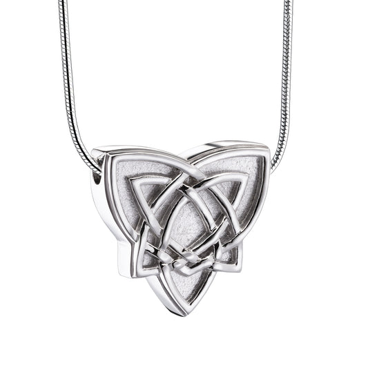 Pendant: Celtic Trinity Knot - Rhodium Plated Two Tone - PD1490