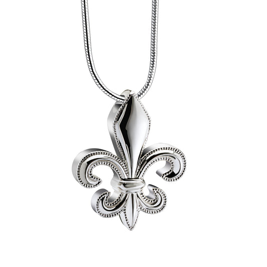 Pendant: Fleur De Lis - Rhodium Plated - PD1500