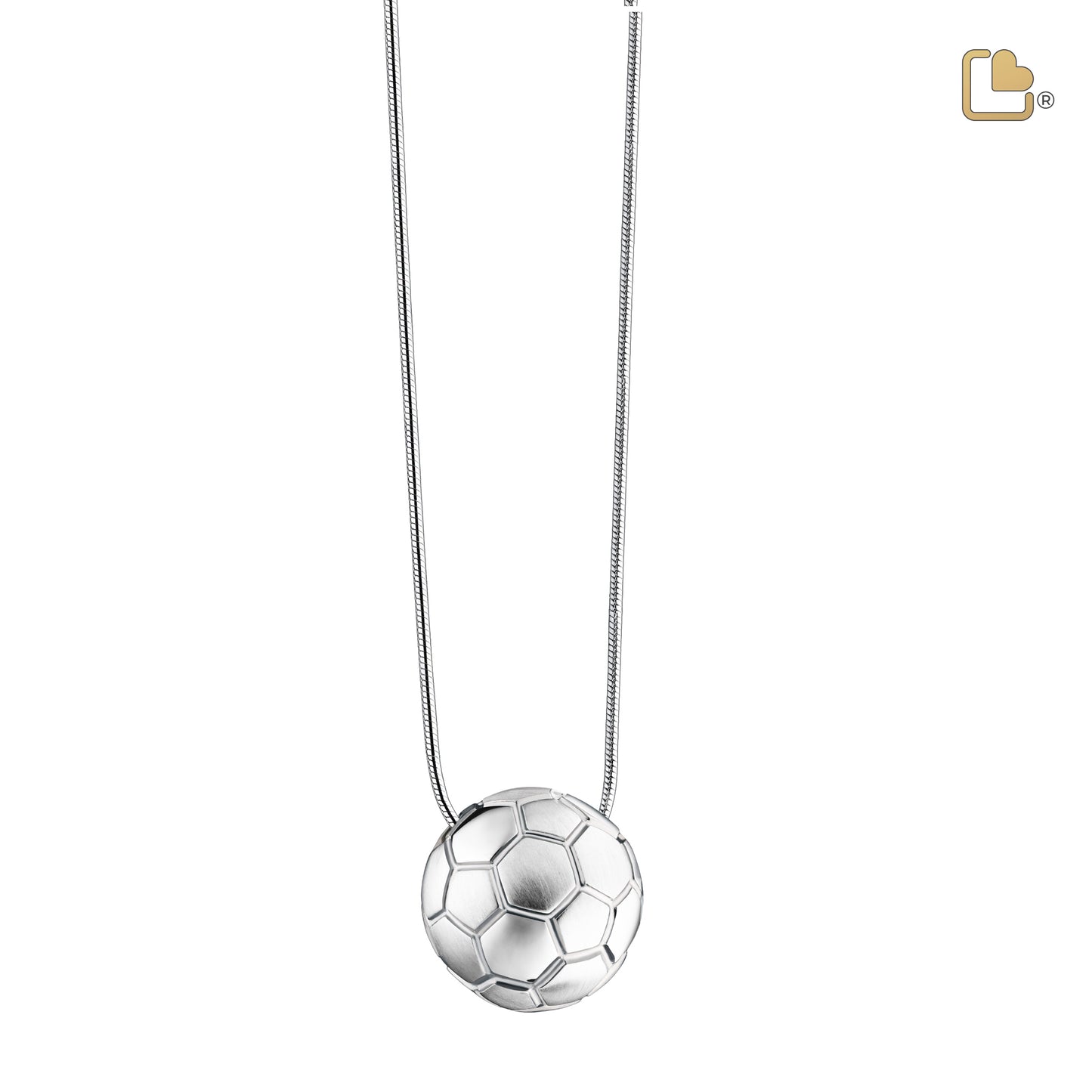 Pendant: Soccer Ball - Rhodium Plated Two Tone - PD1511