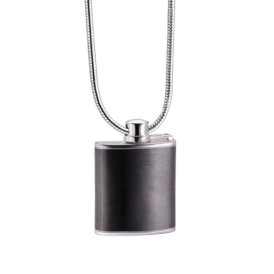 Pendant: Flask - Ruthenium Plated Two Tone - PD1513