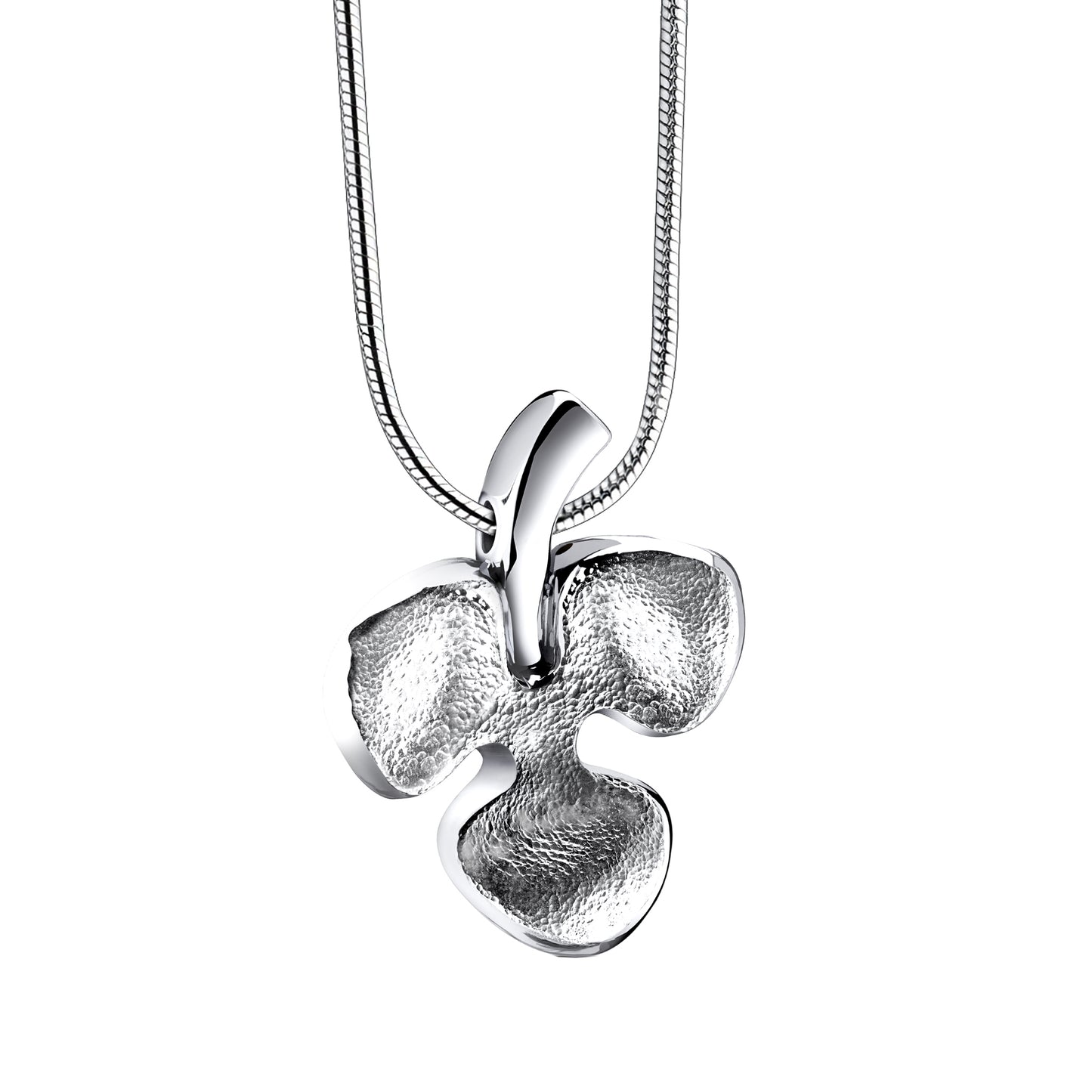 Pendant: Shamrock - Rhodium Plated Two Tone - PD1570