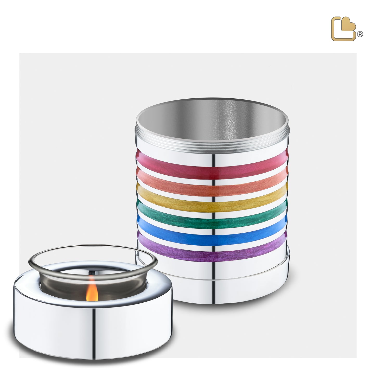 Pride Rainbow (Tealight Urn) - T222