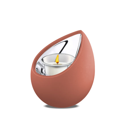 Drop™ Terracotta & Brushed Gold (Tealight Urn) - T587*