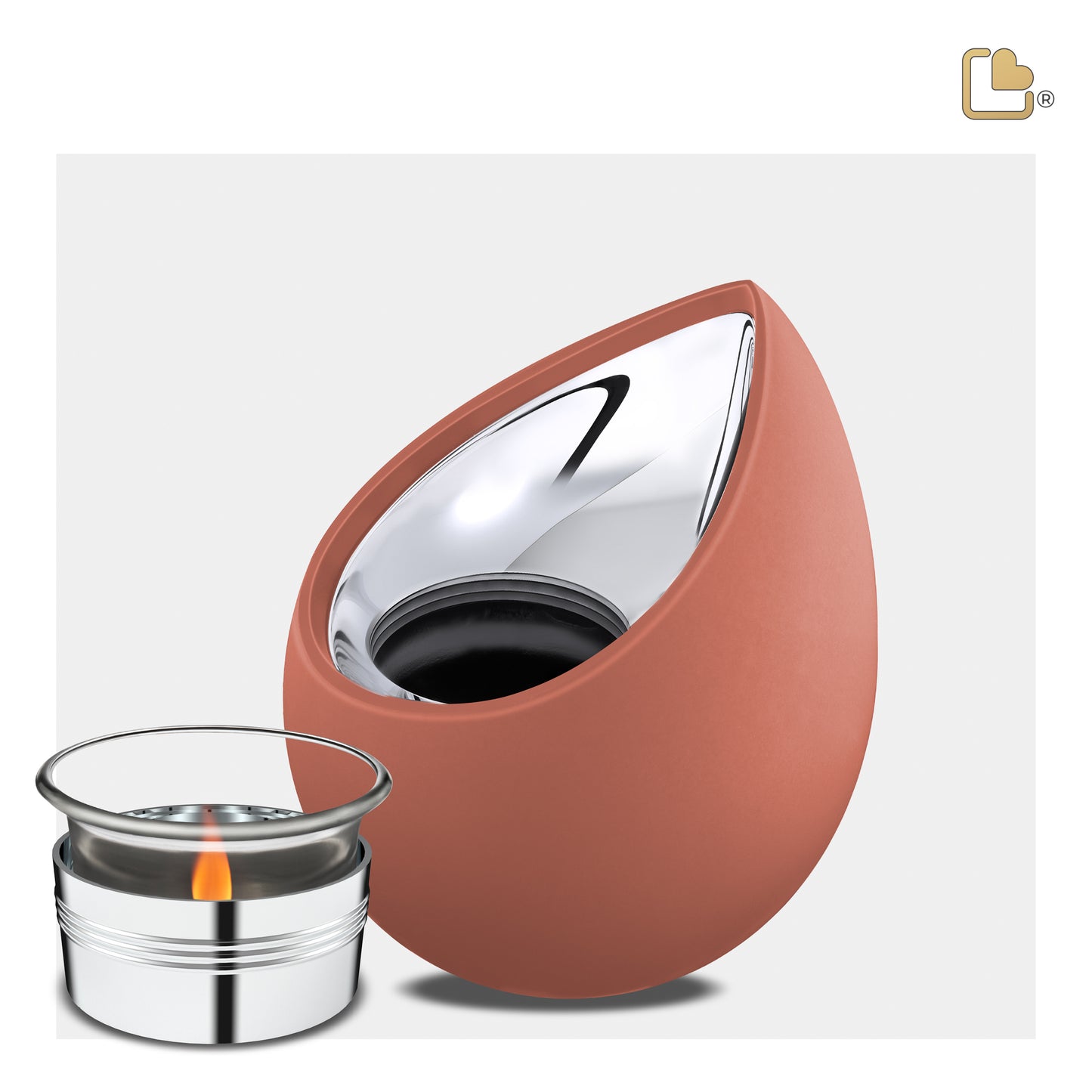 Drop™ Terracotta & Brushed Gold (Tealight Urn) - T587*