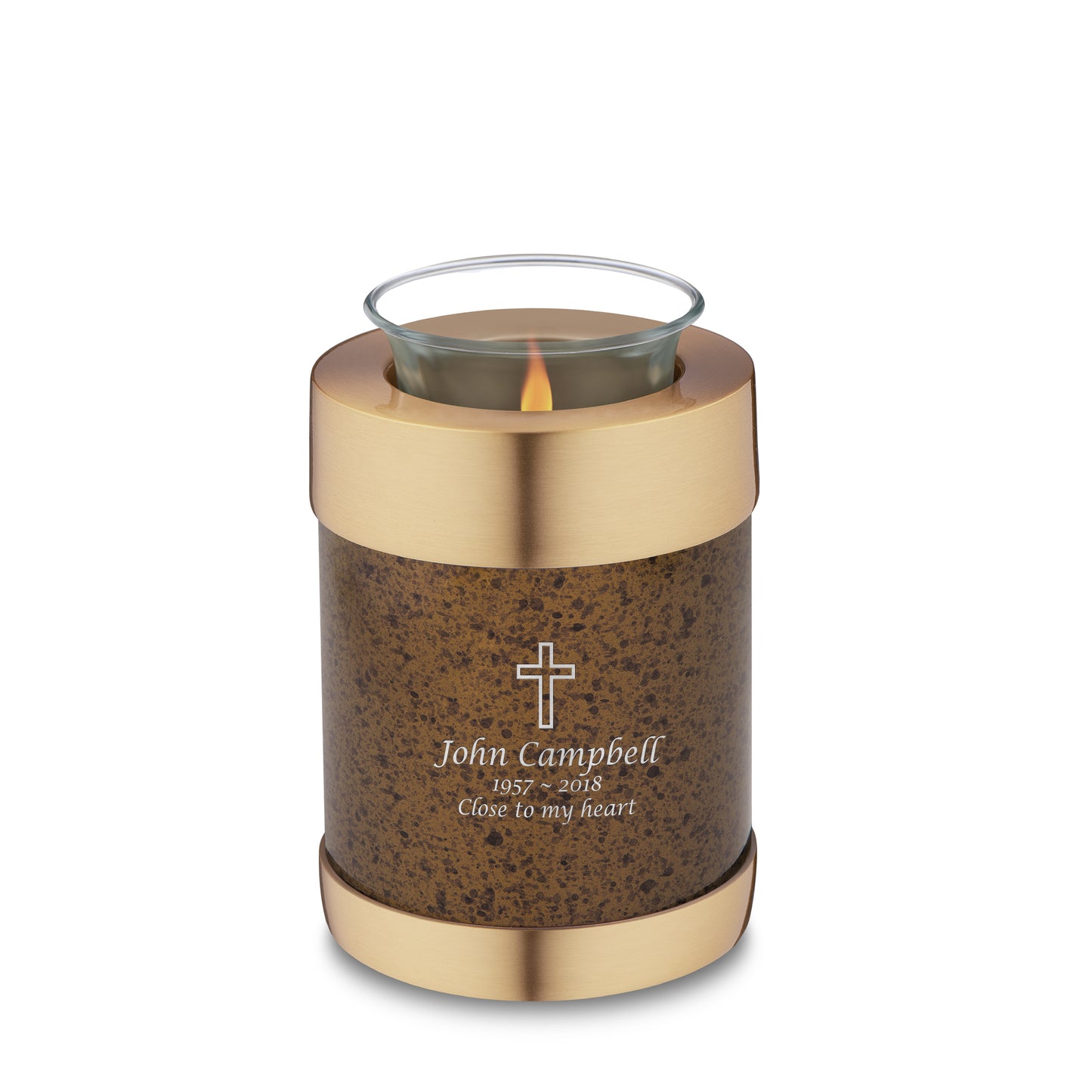 Speckled Auburn (Tealight Urn) - T664